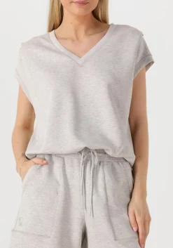 MOS MOSH lichtgrijze t-shirt nadi lichtgrijs