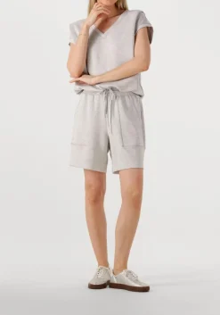 MOS MOSH lichtgrijze t-shirt nadi lichtgrijs