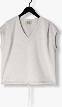 MOS MOSH lichtgrijze t-shirt nadi lichtgrijs