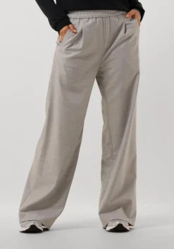 MOSCOW lichtgrijze wijde broek 92-02-sementy lichtgrijs Outlet