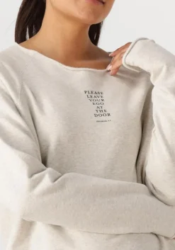 PENN & INK lichtgrijze midi jurk dress print lichtgrijs Clearance