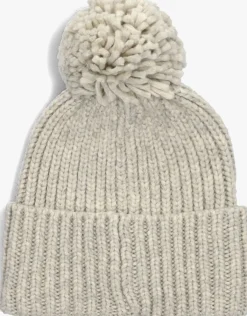 UGG lichtgrijze muts chunky rib knit beanie w pom lichtgrijs Outlet
