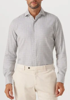 XACUS lichtgrijze casual overhemd 91338 721ml lichtgrijs Hot