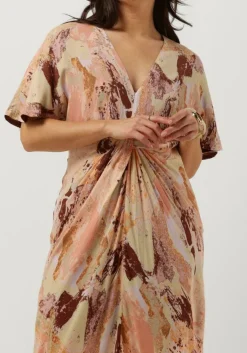 SECOND FEMALE maxi jurk calore dress lichtroze Outlet