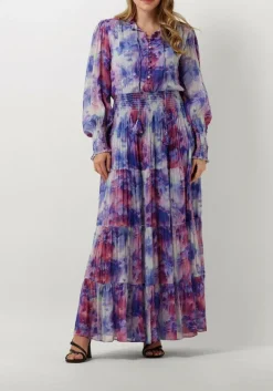 JANICE maxi jurk walter print lila