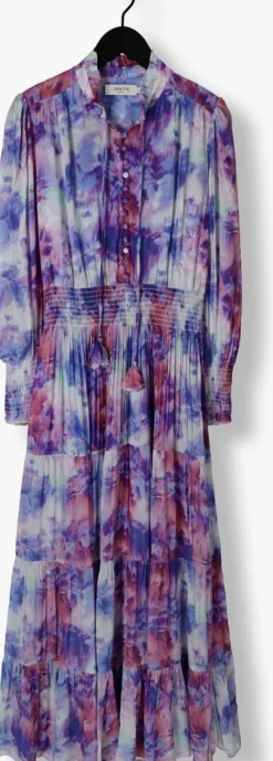 JANICE maxi jurk walter print lila