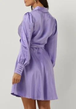 NOTRE-V mini jurk nv-doris satin dress lila Online