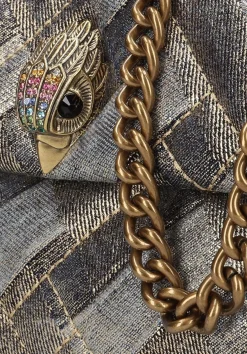 KURT GEIGER LONDON schoudertas mini kensington soft bag metallic Online