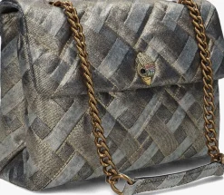 KURT GEIGER LONDON schoudertas large kensington soft metallic New