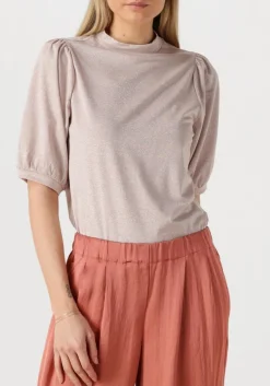 SUMMUM top short sleeve top soft lurex jersey metallic New