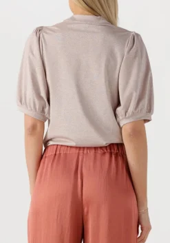 SUMMUM top short sleeve top soft lurex jersey metallic New