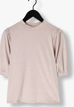 SUMMUM top short sleeve top soft lurex jersey metallic New