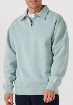 FORÉT forét trui hook half zip mint