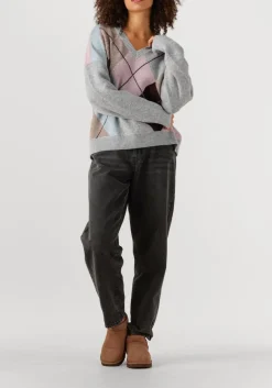 CO'COUTURE trui maja check v neck multi Hot