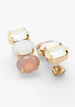 LOTT. GIOIELLI oorbellen vertical oval three stones m multi Discount