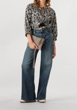 SUMMUM blouses 3/4 sleeve top block print multi Sale