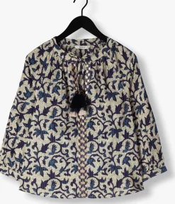 SUMMUM blouses 3/4 sleeve top block print multi Sale