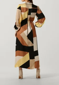 SUMMUM midi jurk dress graphic lines multi Sale