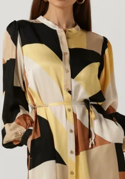 SUMMUM midi jurk dress graphic lines multi Sale