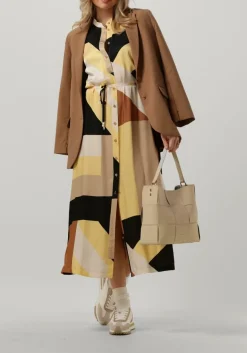 SUMMUM midi jurk dress graphic lines multi Sale