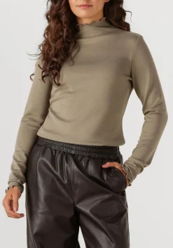 AIMEE THE LABEL top hiske olijf Online