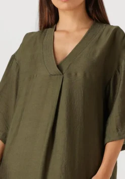 CO'COUTURE midi jurk caryncc pleat tunic dress olijf Clearance