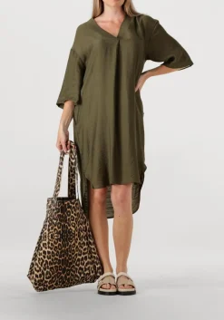 CO'COUTURE midi jurk caryncc pleat tunic dress olijf Clearance