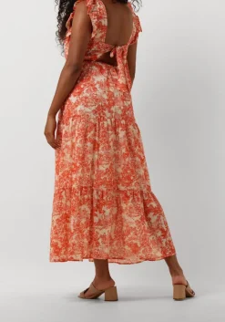 AMAYA AMSTERDAM midi jurk delia oranje New