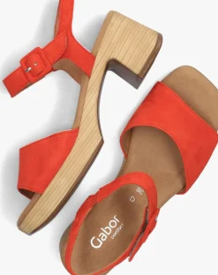 GABOR sandalen met hak 721.1.0 oranje Discount