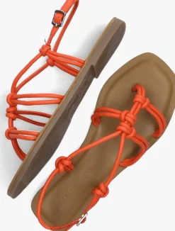 LINA LOCCHI platte sandalen l1285 oranje New