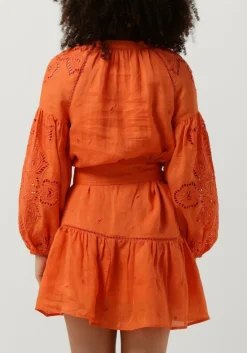SCARLETT POPPIES mini jurk sunshine babe short oranje