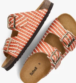 SCHOLL slippers noelle raffia oranje New