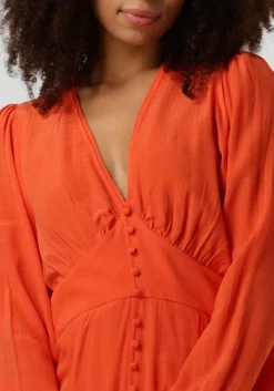 SECOND FEMALE maxi jurk emuanuelle slim dress oranje Best