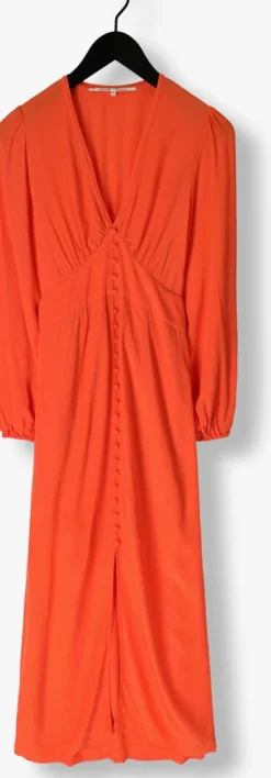 SECOND FEMALE maxi jurk emuanuelle slim dress oranje Best