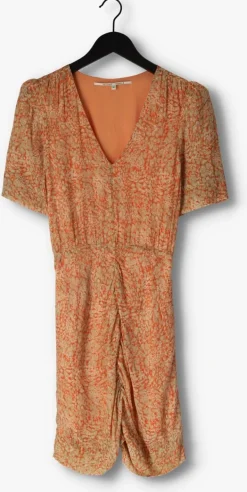 SECOND FEMALE mini jurk mora mini dress oranje Sale