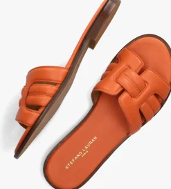 STEFANO LAURAN slippers led 1 band slipper oranje Online