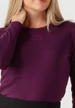 CO'COUTURE e top granny embroidery tee paars Outlet