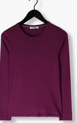 CO'COUTURE e top granny embroidery tee paars Outlet