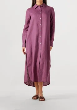 RESORT FINEST e maxi jurk shirt dress paars Outlet