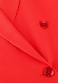 ALIX THE LABEL rode blazer ladies woven oversized blazer rood Clearance