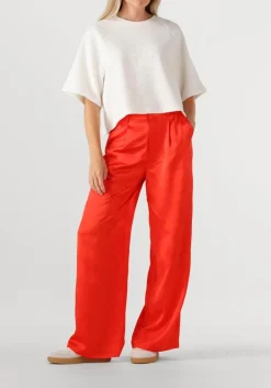 ALIX THE LABEL rode pantalon ladies woven hearts pants rood Sale