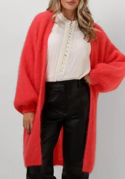 AMERICAN DREAMS rode vest lee midi cardigan rood