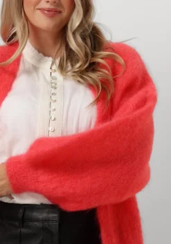 AMERICAN DREAMS rode vest lee midi cardigan rood