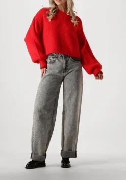 CO'COUTURE rode truien/vesten coralee crop knit rood Clearance