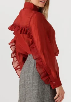 COPENHAGEN MUSE rode blouses cmbluebell-shirt rood