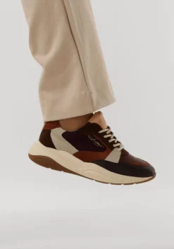 FRED DE LA BRETONIERE rode lage sneakers flame gaia combi rood Discount