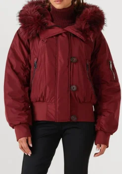 GOLDBERGH rode gewatteerde jas jeanne ski jacket faux border rood Outlet