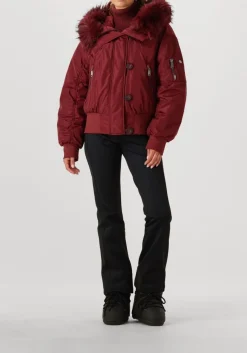 GOLDBERGH rode gewatteerde jas jeanne ski jacket faux border rood Outlet