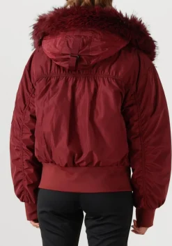 GOLDBERGH rode gewatteerde jas jeanne ski jacket faux border rood Outlet