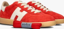 HOGAN rode lage sneakers cool allacciato rood Sale